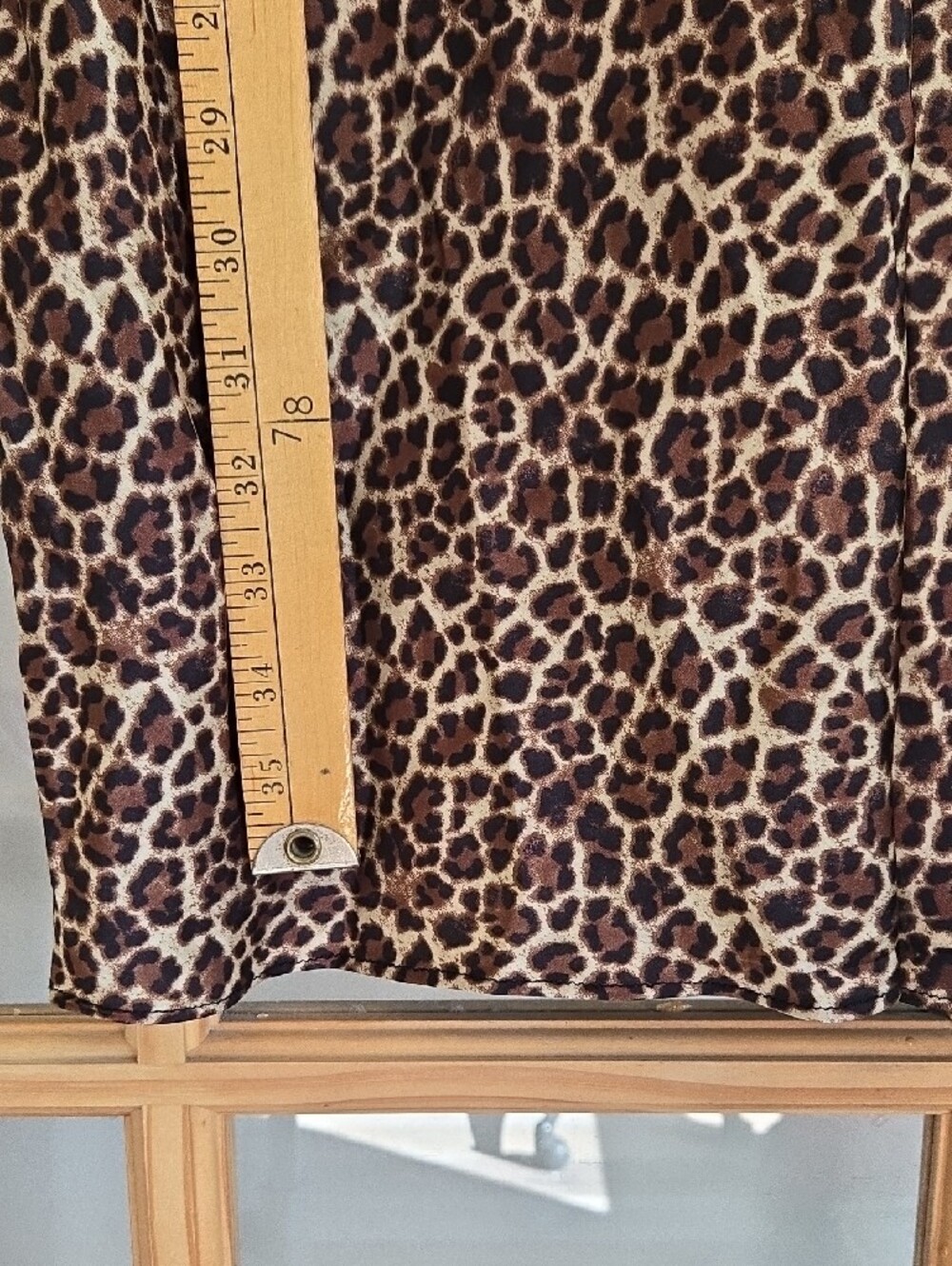 Leopard Print Slip Dress - Brown/Cream Satin Lg Evening Date Rock Goth - Picture 6 of 8